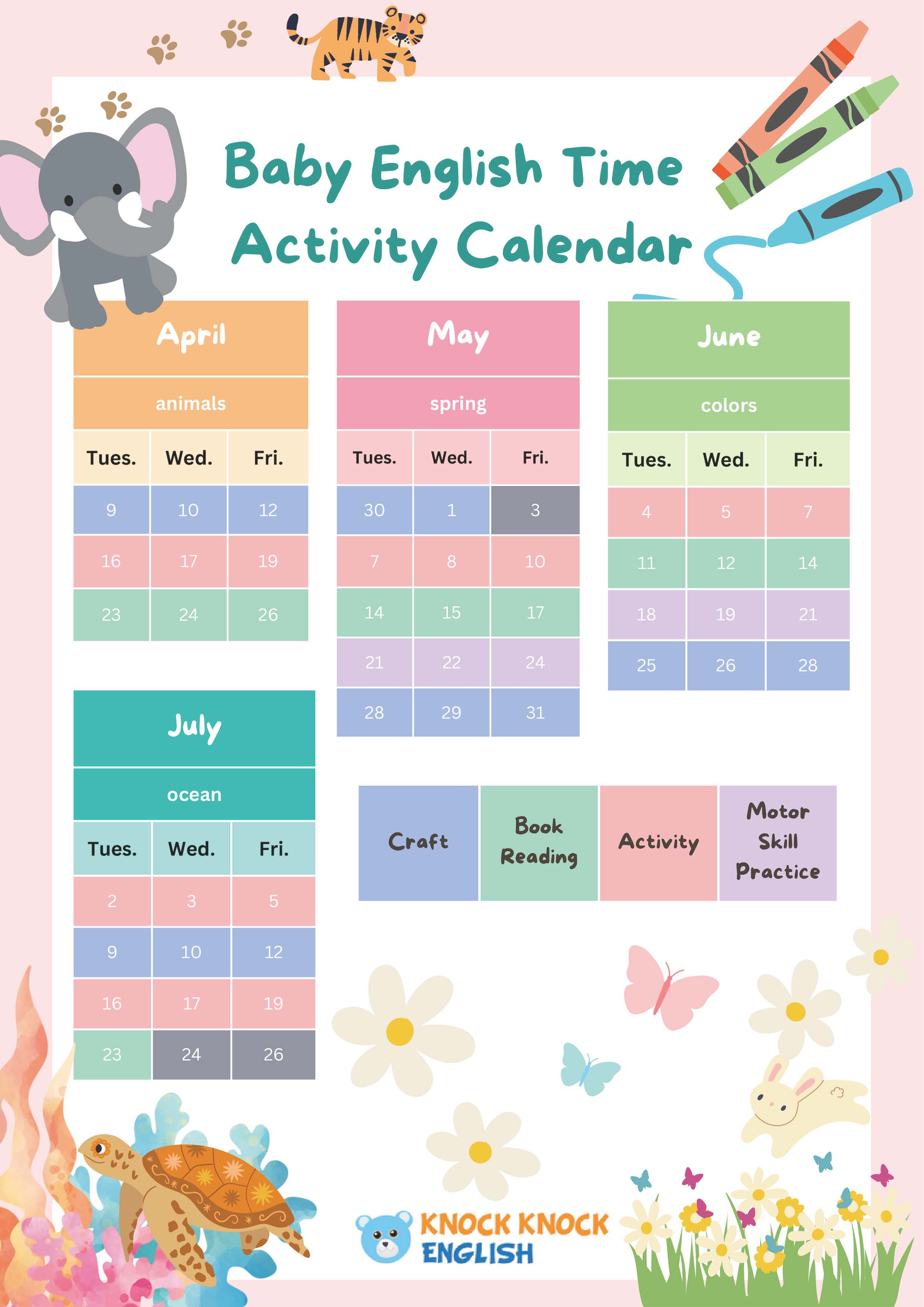 Baby English Time Monthly Topic & Activity